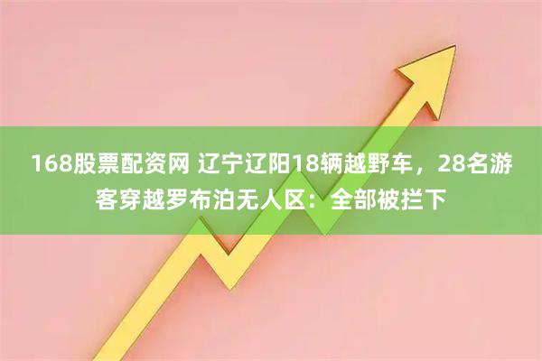 168股票配资网 辽宁辽阳18辆越野车，28名游客穿越罗布泊无人区：全部被拦下